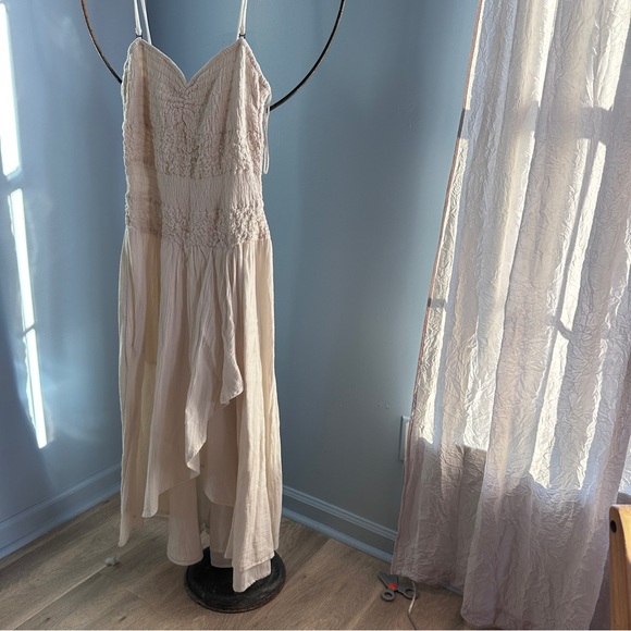 Free People Elegant Cream Strap Dress - Picture 1 of 5